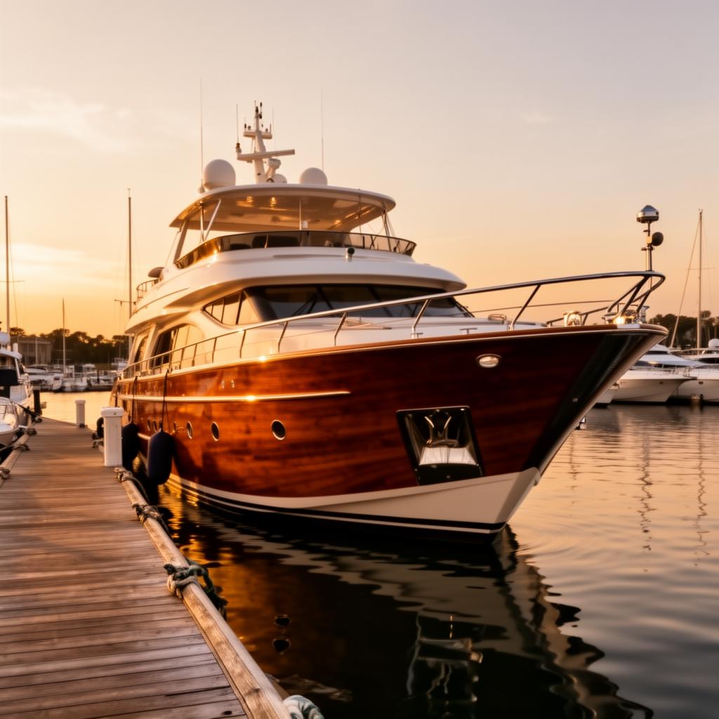 Yacht at dock